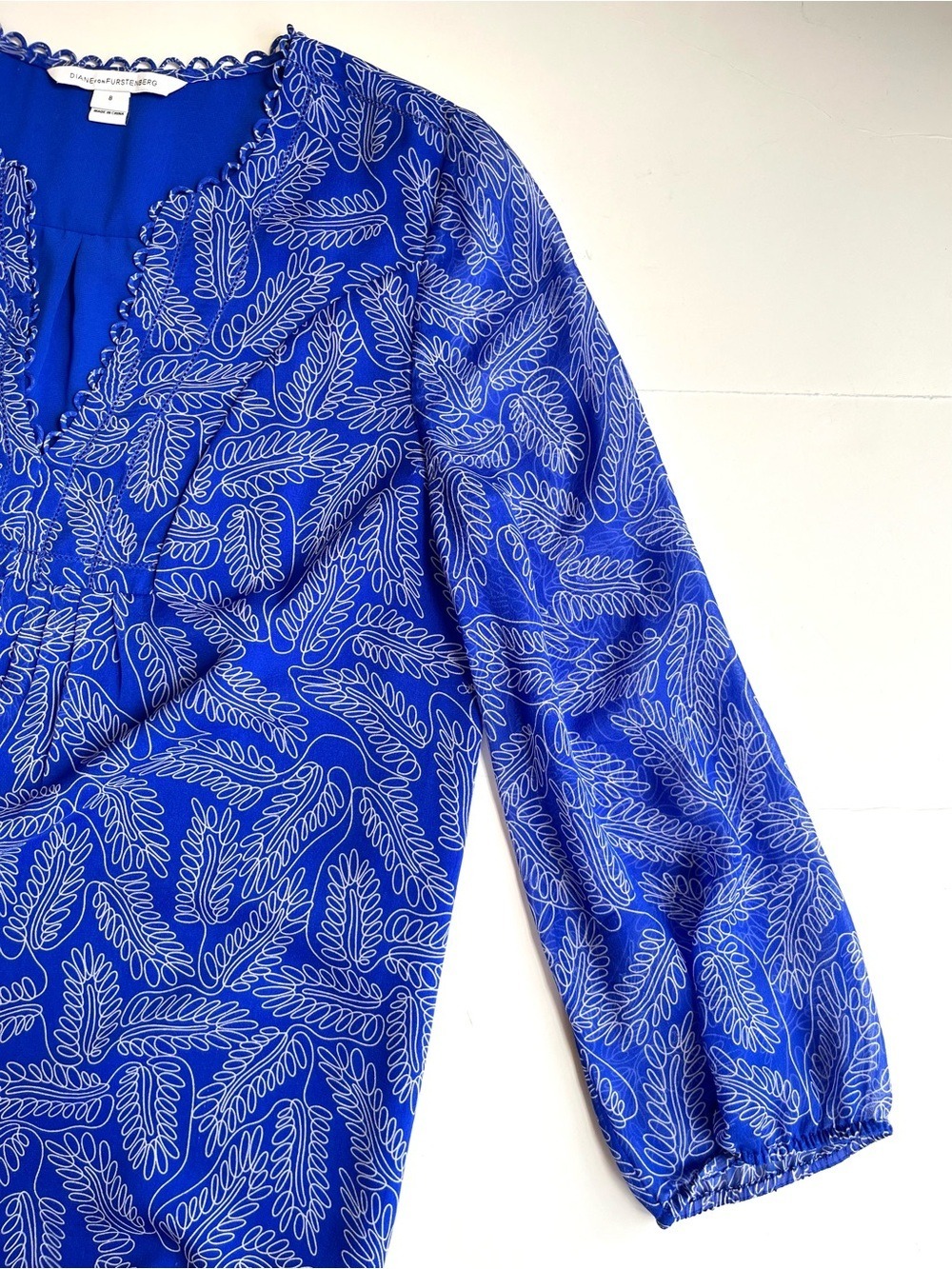 Diane Von Furstenberg DVF Aria Riveria Buds Silk Dress - Picture 9 of 12